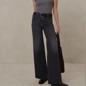 Banana Republic Vintage Stretch Wide Leg Jeans Women's- Black